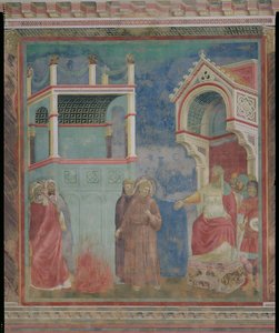 The Trial by Fire, St. Francis Offers to Walk Through Fire to Convert the Sultan of Egypt in 1219, 1296-97